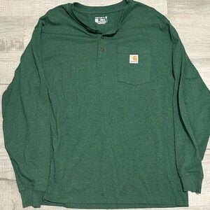 Carhartt Men's Workwear Long-Sleeve Henley T-Shirt. Sz Large